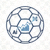 2026世界杯比分预测平台Logo - 足球与AI智能结合图标